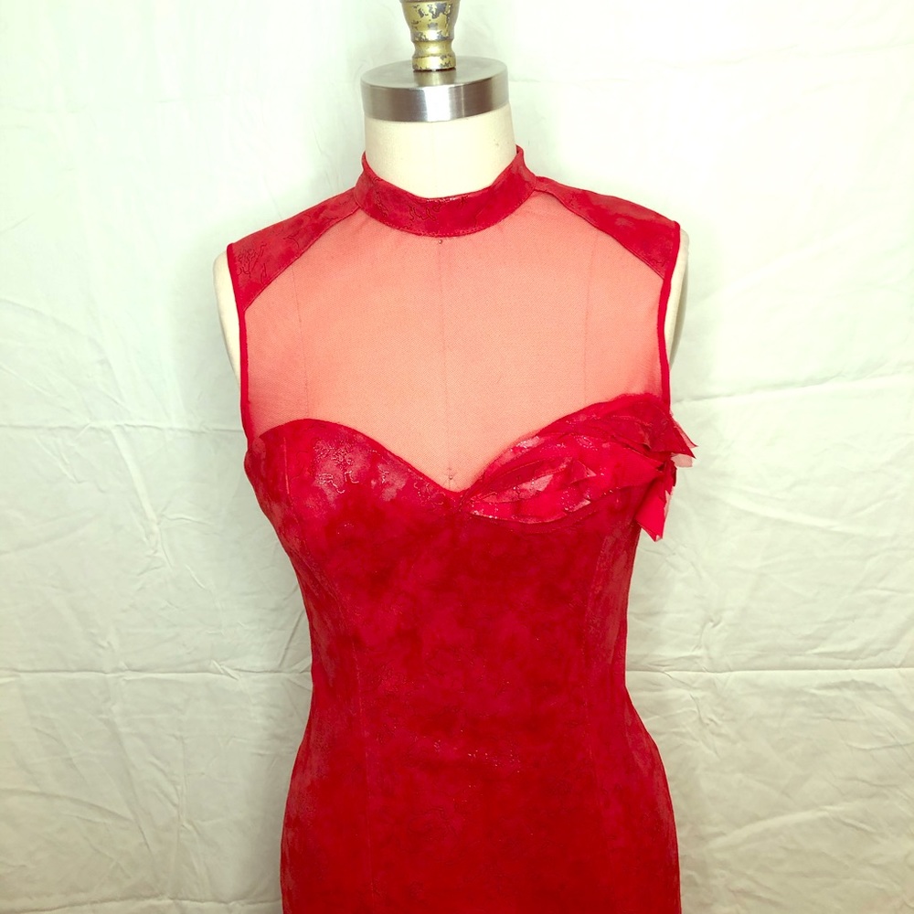 Evening dress, party dress suede leather